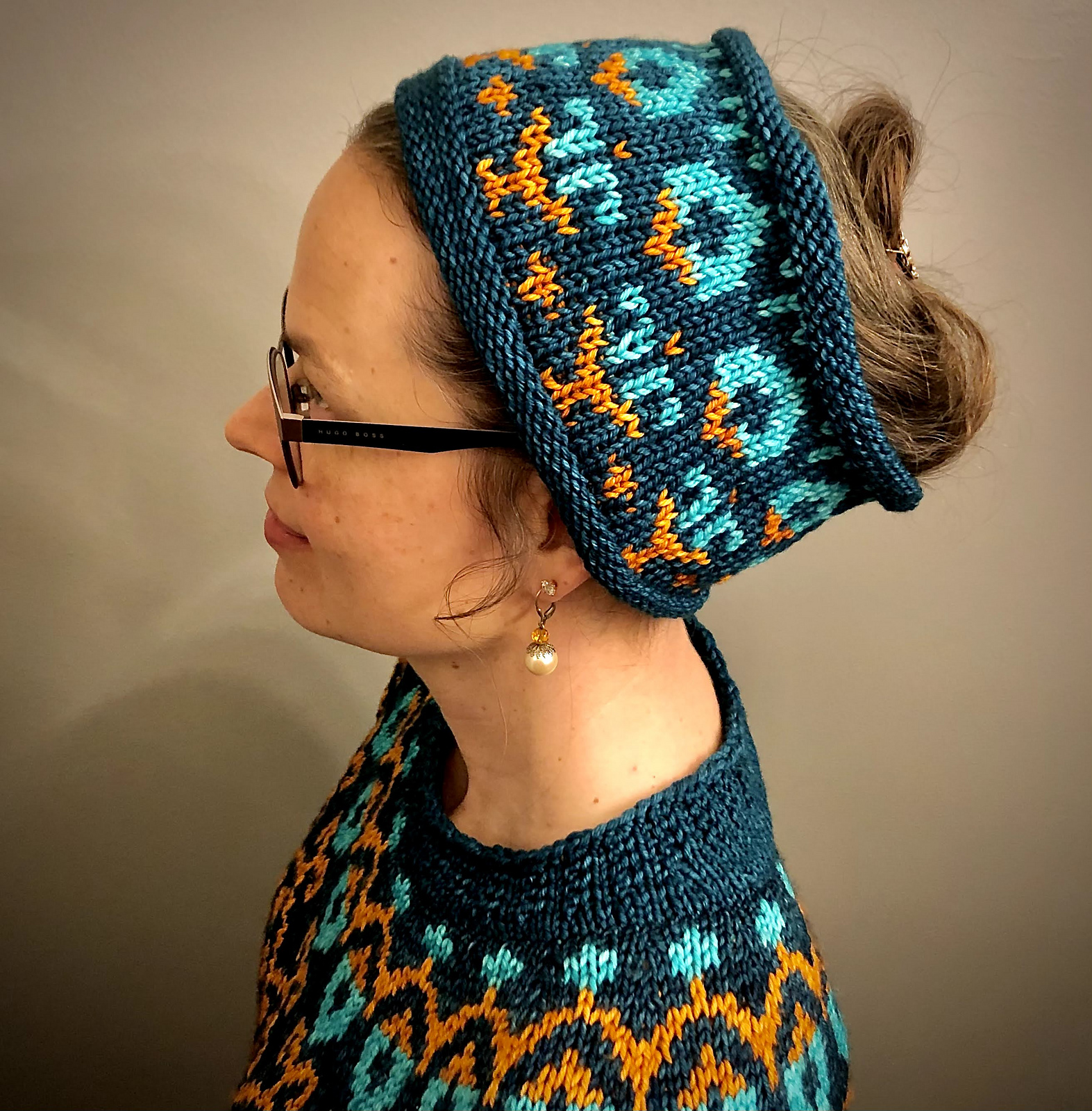 Art nouveau fairisle headband